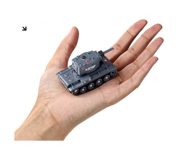 Mini Tanc cu Telecomanda, Flippy, Wireless, 4 x 8 x 4 cm, cu Infrarosu, Gri