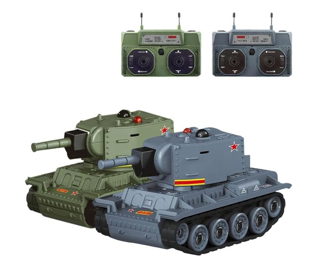 Mini Tanc cu Telecomanda, Flippy, Wireless, 4 x 8 x 4 cm, cu Infrarosu, Verde