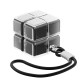 Cutie pentru Medicamente, Flippy, Model Rubik' Cube, cu Curea de Agatare, Dozator Portabil de Medicamente, Dispenser Pastile, estimat pentru 7 zile, 7.3 x 6 x 6 cm, Negru