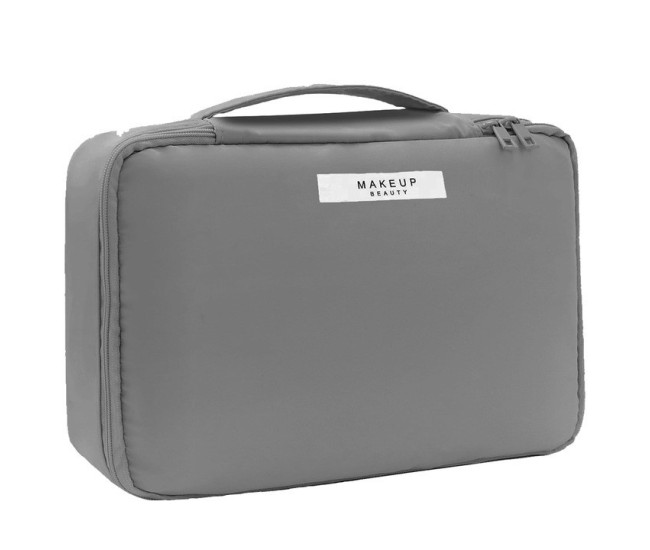 Geanta de Calatorie, Flippy, pentru Cosmetice si Articole de Toaleta, Material Impermeabil, 2 in 1, Portfard Interior Detasabil, 23 x 16 x 8 cm, Gri Geanta de Calatorie, Flippy, pentru Cosmetice si Articole de Toaleta, Material Impermeabil, 2 in 1, Portfard Interior Detasabil, 23 x 16 x 8 cm, Gri