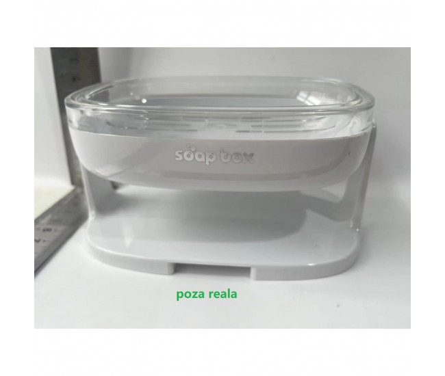 Savoniera cu Suport 2 in 1, Flippy, Pentru Perete sau Blat, PET, Scurgere Optima, Alb Savoniera cu Suport 2 in 1, Flippy, Pentru Perete sau Blat, PET, Scurgere Optima, Alb