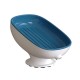 Savoniera din Plastic, Flippy, cu Ventuza, Design Modern, Albastru Savoniera din Plastic, Flippy, cu Ventuza, Design Modern, Albastru