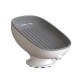Savoniera din Plastic, Flippy, cu Ventuza, Design Modern, Gri Savoniera din Plastic, Flippy, cu Ventuza, Design Modern, Gri