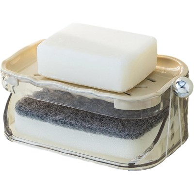 Savoniera Dubla, Flippy, 2 Straturi, Instalare fara Perforare, Agatatoare Burete, 13.5 x 8.5 x 6 cm, Bej Savoniera Dubla, Flippy, 2 Straturi, Instalare fara Perforare, Agatatoare Burete, 13.5 x 8.5 x 6 cm, Bej