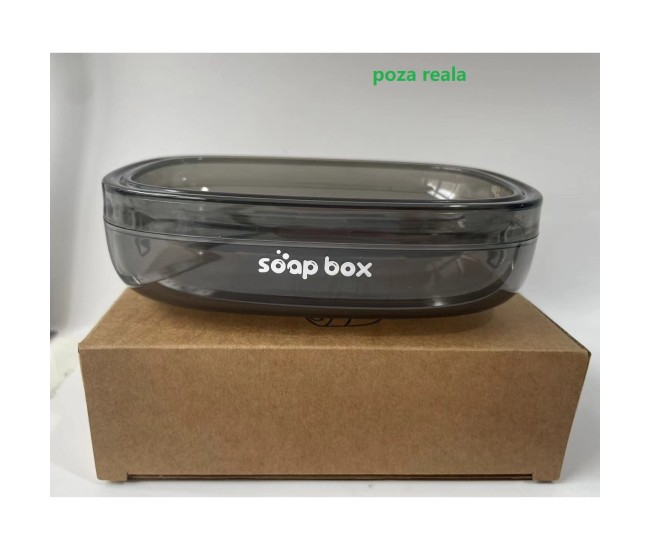 Savoniera, Flippy, Pentru Blat, PET, Scurgere Optima, Gri Transparent Savoniera, Flippy, Pentru Blat, PET, Scurgere Optima, Gri Transparent