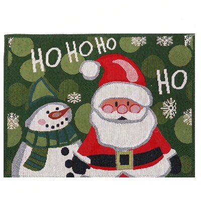 Servet de Masa, Flippy, Model Mos Craciun, Scris HoHoHo, Tematica Craciun, Prosop pentru Masa, Bumbac si Fibre Sintetice, 43x33 cm, Verde Servet de Masa, Flippy, Model Mos Craciun, Scris HoHoHo, Tematica Craciun, Prosop pentru Masa, Bumbac si Fibre Sintetice, 43x33 cm, Verde