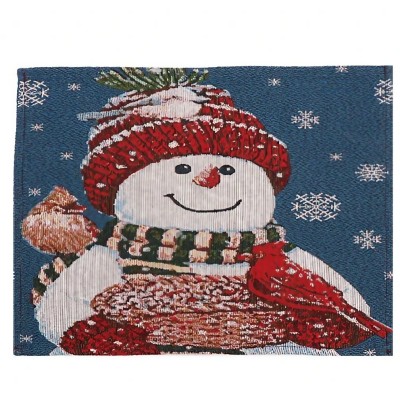 Servet de Masa, Flippy, Model Om de Zapada si Ninsoare, Tematica Craciun, Prosop pentru Masa, Bumbac si Fibre Sintetice, 43x33 cm, Albastru Servet de Masa, Flippy, Model Om de Zapada si Ninsoare, Tematica Craciun, Prosop pentru Masa, Bumbac si Fibre Sintetice, 43x33 cm, Albastru