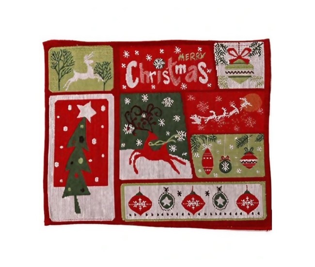 Servet de Masa, Flippy, Model Ren, Brad si Globulete, Scris Merry Christmas, Tematica Craciun, Prosop pentru Masa, 47x33 cm, Bumbac si Fibre Sintetice, Rosu Servet de Masa, Flippy, Model Ren, Brad si Globulete, Scris Merry Christmas, Tematica Craciun, Prosop pentru Masa, 47x33 cm, Bumbac si Fibre Sintetice, Rosu