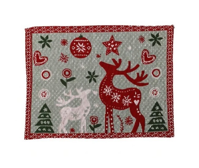 Servet de Masa, Flippy, Model Ren si Globuri, Tematica Craciun, Prosop pentru Masa, 47x33 cm, Bumbac si Fibre Sintetice, Rosu Servet de Masa, Flippy, Model Ren si Globuri, Tematica Craciun, Prosop pentru Masa, 47x33 cm, Bumbac si Fibre Sintetice, Rosu