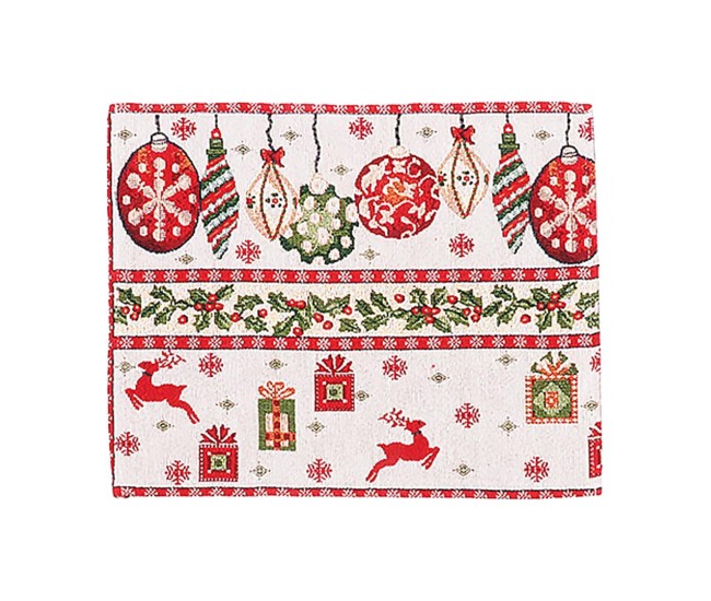 Servet pentru Masa, Flippy, Model Globulete si Cadouri, Tematica Craciun, 43 x 34 cm, Rosu Servet pentru Masa, Flippy, Model Globulete si Cadouri, Tematica Craciun, 43 x 34 cm, Rosu