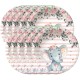 Set 10 Farfurii Unica Folosinta, Flippy, Imprimeu Elefant, din Carton, 22 cm, Roz