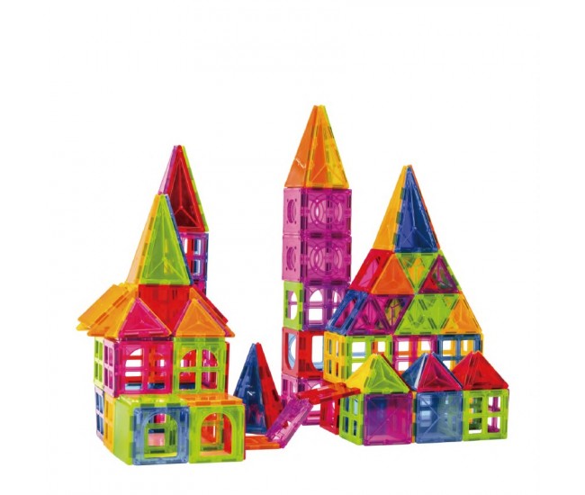 Set 100 de Piese Magnetice de Constructie, Flippy, Magnetic Tiles, Piese Mari, Forme Geometrice, 3 Ani, ABS, Magnet, 20.5 x 14.5 x 12 cm, Multicolor Set 100 de Piese Magnetice de Constructie, Flippy, Magnetic Tiles, Piese Mari, Forme Geometrice, 3 Ani, ABS, Magnet, 20.5 x 14.5 x 12 cm, Multicolor
