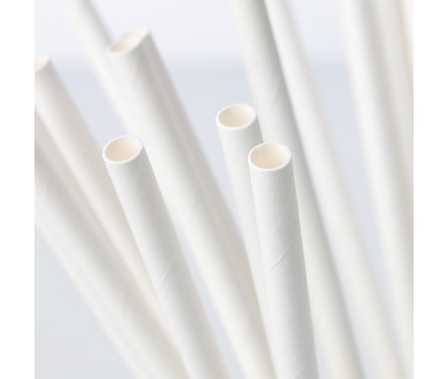 Set 100 Paie, Flippy, din Hartie, 20 cm, Model Uni, Alb Set 100 Paie, Flippy, din Hartie, 20 cm, Model Uni, Alb