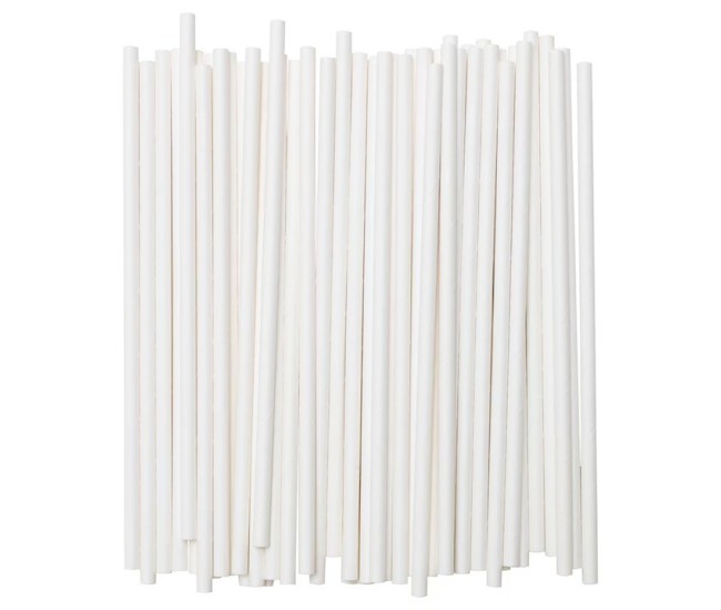 Set 100 Paie, Flippy, din Hartie, 20 cm, Model Uni, Alb Set 100 Paie, Flippy, din Hartie, 20 cm, Model Uni, Alb