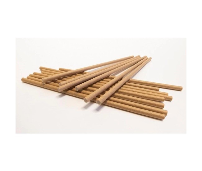 Set 100 Paie, Flippy, din Hartie, 20 cm, Model Uni, Kraft Set 100 Paie, Flippy, din Hartie, 20 cm, Model Uni, Kraft