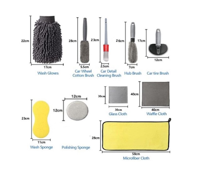 Set 12 Accesorii pentru Curatare Auto, Flippy, Interior si Exterior, Curatare Jante, Cauciucuri, Gri Set 12 Accesorii pentru Curatare Auto, Flippy, Interior si Exterior, Curatare Jante, Cauciucuri, Gri