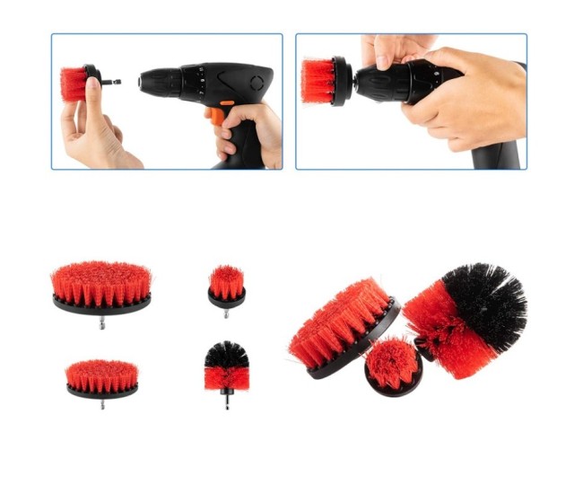 Set 12 Accesorii pentru Curatare Auto, Flippy, Interior si Exterior, Rosu Set 12 Accesorii pentru Curatare Auto, Flippy, Interior si Exterior, Rosu