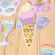 Set 12 Accesorii pentru Petrecere, Flippy, Props pentru Photo Corner, Tema Aniversare Copii, Multicolor