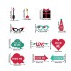 Set 12 Accesorii pentru Petrecere, Flippy, Props pentru Photo Corner, Tematica Iubire, Multicolor