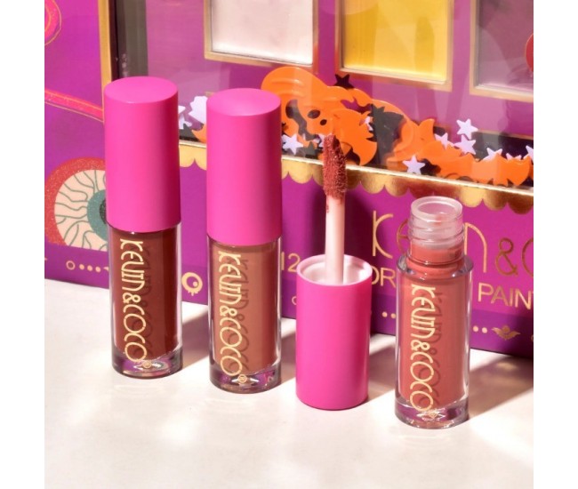 Set Produse de Pictat Fata, KEVIN & COCO, Halloween, 12 culori, 3 Rujuri, 4 Tuburi Vopsea, 25.5 x 20.5 x 2.6 cm, Multicolor Set Produse de Pictat Fata, KEVIN & COCO, Halloween, 12 culori, 3 Rujuri, 4 Tuburi Vopsea, 25.5 x 20.5 x 2.6 cm, Multicolor