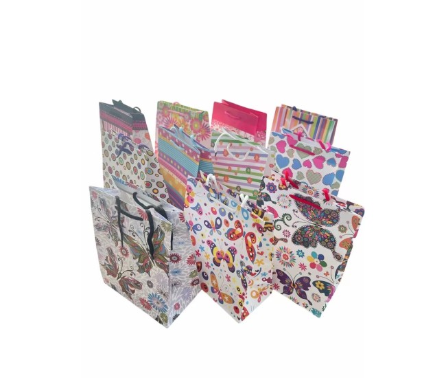 Set 12 Pungi de Cadou, Flippy, Diverse Modele, 18x23x10 cm