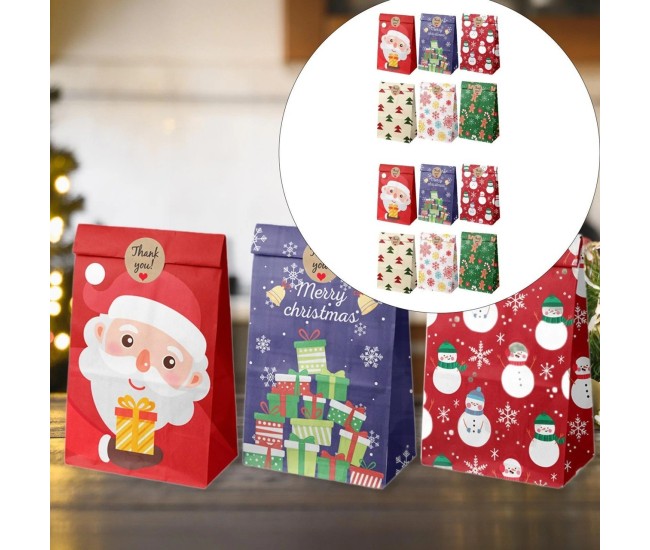 Set 12 Pungi de Cadou, Flippy, Tema Craciun, cu Motive Festive, 12 Stickere Incluse, 22 x 12 x 8 cm, din Hartie, Multicolor Set 12 Pungi de Cadou, Flippy, Tema Craciun, cu Motive Festive, 12 Stickere Incluse, 22 x 12 x 8 cm, din Hartie, Multicolor