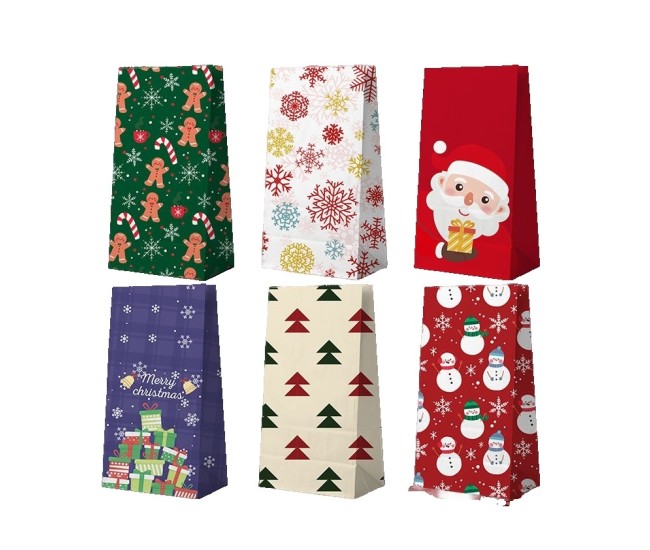 Set 12 Pungi de Cadou, Flippy, Tema Craciun, cu Motive Festive, 12 Stickere Incluse, 22 x 12 x 8 cm, din Hartie, Multicolor Set 12 Pungi de Cadou, Flippy, Tema Craciun, cu Motive Festive, 12 Stickere Incluse, 22 x 12 x 8 cm, din Hartie, Multicolor