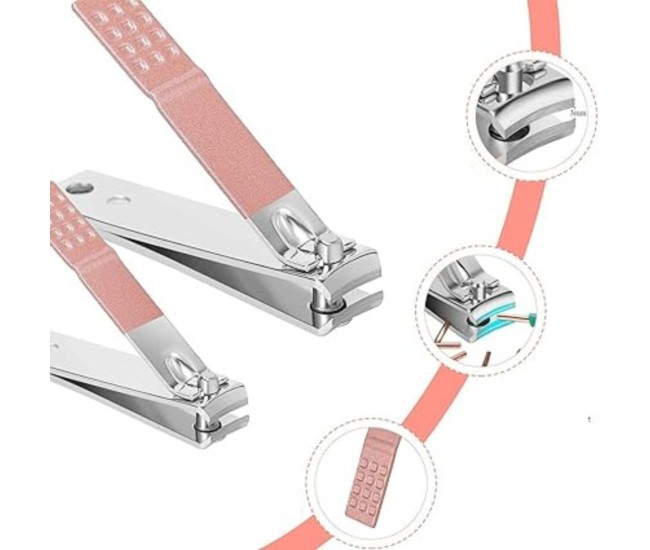 Set 16 Piese de Ingrijire Cosmetica, Flippy, pentru Manichiura, Pedichiura, Fata, Geanta Organizatoare din Piele Ecologica Inclusa, Roz Set 16 Piese de Ingrijire Cosmetica, Flippy, pentru Manichiura, Pedichiura, Fata, Geanta Organizatoare din Piele Ecologica Inclusa, Roz