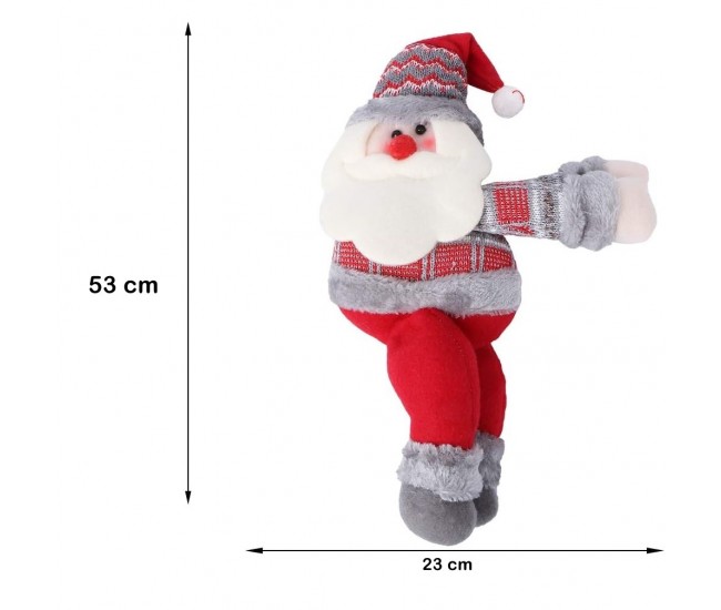 Clema pentru perdea, prindere cu arici, model Mos Craciun, material textil/poliester, 53 x 23 cm, multicolor Clema pentru perdea, prindere cu arici, model Mos Craciun, material textil/poliester, 53 x 23 cm, multicolor