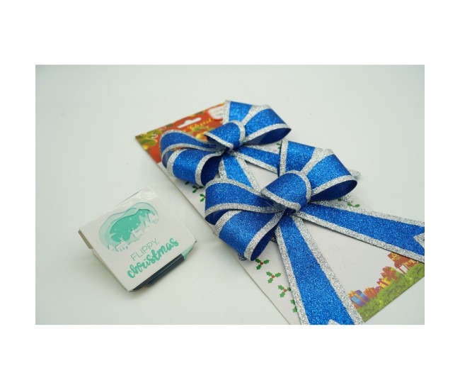 Set 2 fundite pentru brad, Albastre, cu margini argintii, 13 x 18 cm, PVC, Flippy Set 2 fundite pentru brad, Albastre, cu margini argintii, 13 x 18 cm, PVC, Flippy