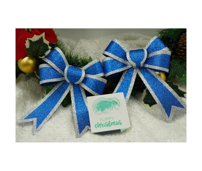 Set 2 fundite pentru brad, Albastre, cu margini argintii, 13 x 18 cm, PVC, Flippy Set 2 fundite pentru brad, Albastre, cu margini argintii, 13 x 18 cm, PVC, Flippy