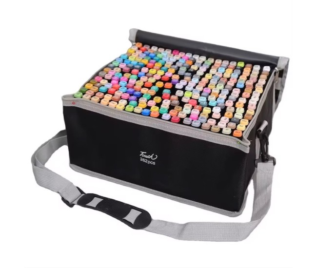 Set 262 Markere Duble, Flippy, pe Baza de Alcool, Geanta Impermeabila Inclusa, Culori Numerotate, 37 x 21.5 x 16.3 cm, Multicolor Set 262 Markere Duble, Flippy, pe Baza de Alcool, Geanta Impermeabila Inclusa, Culori Numerotate, 37 x 21.5 x 16.3 cm, Multicolor