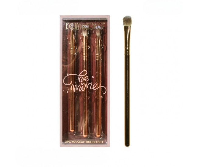 Set 3 Pensule de Machiaj, Flippy, Portabile, pentru Fard de Ochi, din Par Sintetic Moale, Auriu, 16.5x6.5x1.6 cm Set 3 Pensule de Machiaj, Flippy, Portabile, pentru Fard de Ochi, din Par Sintetic Moale, Auriu, 16.5x6.5x1.6 cm