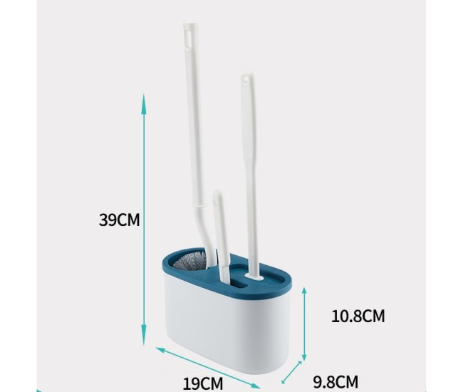 Set 3 Perii pentru Toaleta, Flippy, din Silicon, Perie Zimtata, Cap Flexibil, Suport Adeziv pentru Montarea pe Perete, 39 x 19 x 9.8 cm, Albastru/Alb Set 3 Perii pentru Toaleta, Flippy, din Silicon, Perie Zimtata, Cap Flexibil, Suport Adeziv pentru Montarea pe Perete, 39 x 19 x 9.8 cm, Albastru/Alb
