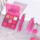 Set 3 Produse de Machiaj, KEVIN & COCO, Pink Hearted, 9 culori, 15.5 x 13 x 3.4 cm Set 3 Produse de Machiaj, KEVIN & COCO, Pink Hearted, 9 culori, 15.5 x 13 x 3.4 cm