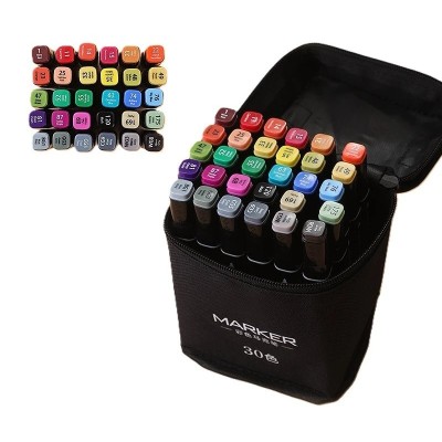 Set 30 Markere, Flippy, pe Baza de Ulei, Dublu Capat, Subtire 1mm si Gros 6 mm, Geanta Depozitare, 15 cm, Multicolor Set 30 Markere, Flippy, pe Baza de Ulei, Dublu Capat, Subtire 1mm si Gros 6 mm, Geanta Depozitare, 15 cm, Multicolor