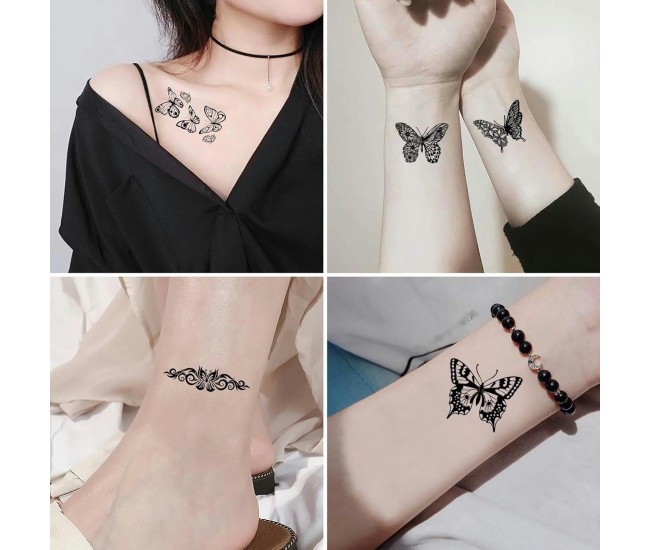 Set 30 Tatuaje Temporare, Flippy, pe Baza de Apa, Model 3, Negru