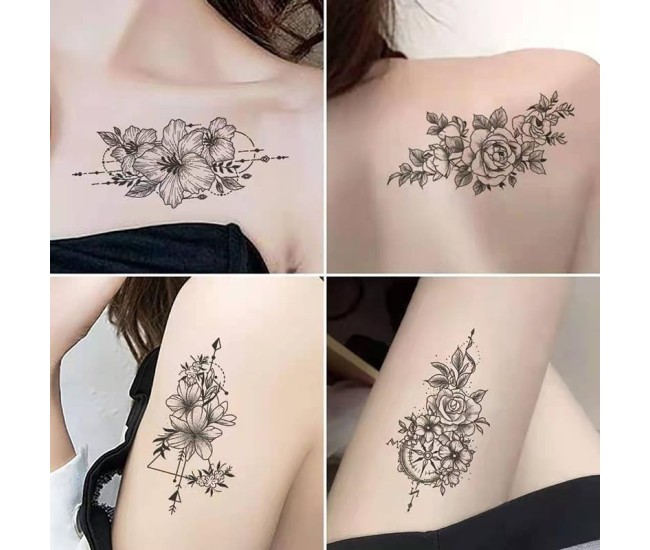 Set 30 Tatuaje Temporare, Flippy, pe Baza de Apa, Model 4, Negru