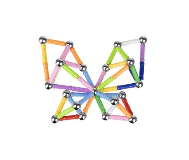 Set 308 Piese Betisoare Magnetice, Flippy, din Plastic/Magnet, +3 Ani, Multicolor