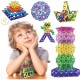 Set 308 Piese Betisoare Magnetice, Flippy, din Plastic/Magnet, +3 Ani, Multicolor