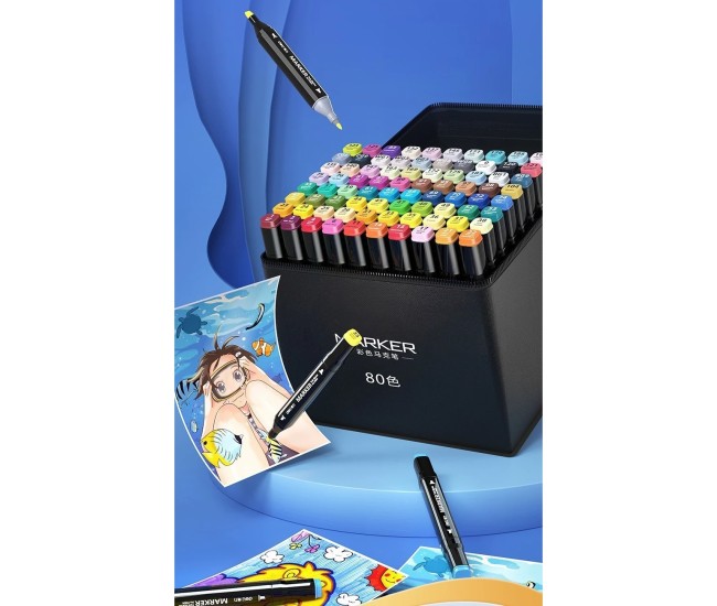 Set 40 Markere, Flippy, pe Baza de Ulei, Dublu Capat, Subtire 1mm si Gros 6 mm, Geanta Depozitare, 15 cm, Multicolor Set 40 Markere, Flippy, pe Baza de Ulei, Dublu Capat, Subtire 1mm si Gros 6 mm, Geanta Depozitare, 15 cm, Multicolor