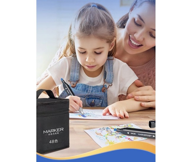 Set 40 Markere, Flippy, pe Baza de Ulei, Dublu Capat, Subtire 1mm si Gros 6 mm, Geanta Depozitare, 15 cm, Multicolor Set 40 Markere, Flippy, pe Baza de Ulei, Dublu Capat, Subtire 1mm si Gros 6 mm, Geanta Depozitare, 15 cm, Multicolor