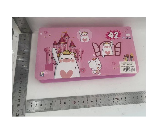 Set 42 Piese de Pictura si Desen, Flippy, Tip Penar, Model Pisicuta, 24.3 x 13 x 3 cm, Roz Set 42 Piese de Pictura si Desen, Flippy, Tip Penar, Model Pisicuta, 24.3 x 13 x 3 cm, Roz