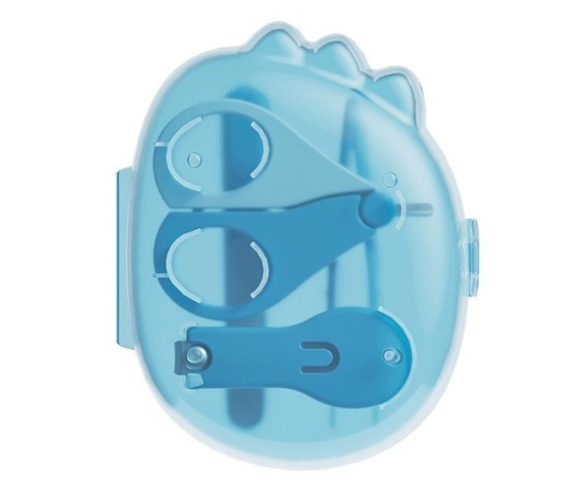 Set 4in1 de Ingrijire Unghii pentru Bebelusi, Flippy, Cutie de Depozitare Dinozaur Transparent, 0-6 Ani, 11.5 x 9 x 3 cm, Albastru Set 4in1 de Ingrijire Unghii pentru Bebelusi, Flippy, Cutie de Depozitare Dinozaur Transparent, 0-6 Ani, 11.5 x 9 x 3 cm, Albastru