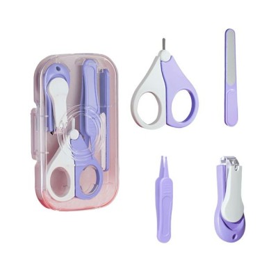 Set 4in1 de Ingrijire Unghii pentru Bebelusi, Flippy, Cutie de Depozitare Texturata, 0-6 Ani, 13.6x8x2 cm, Mov Set 4in1 de Ingrijire Unghii pentru Bebelusi, Flippy, Cutie de Depozitare Texturata, 0-6 Ani, 13.6x8x2 cm, Mov