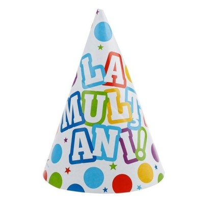 Set 6 Coifuri, Flippy, Petrecere Copii, din Carton, 20 x 13.5 cm, Model 4 La Multi Ani, Multicolor Set 6 Coifuri, Flippy, Petrecere Copii, din Carton, 20 x 13.5 cm, Model 4 La Multi Ani, Multicolor