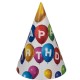 Set 6 Coifuri, Flippy, Petrecere Copii, din Carton, 20 x 13.5 cm, Model 6 Happy Birthday, Multicolor
