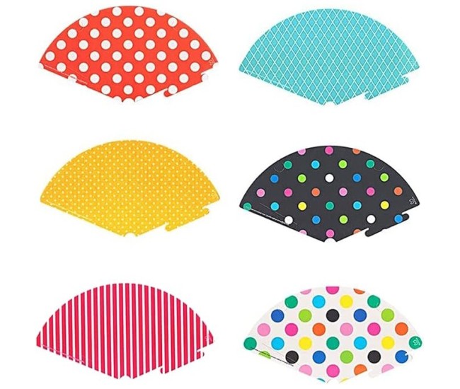 Set 6 Coifuri, Flippy, Petrecere Copii, din Carton, 24 x 13.5 cm, Model cu Buline si Dungi, Multicolor