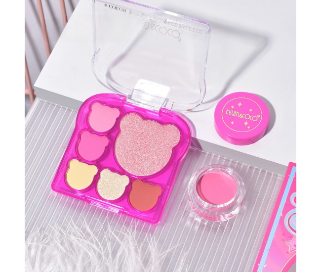 Set 6 Produse de Machiaj, KEVIN & COCO, Pink Bear, 16.2 x 16 x 2.5 cm Set 6 Produse de Machiaj, KEVIN & COCO, Pink Bear, 16.2 x 16 x 2.5 cm
