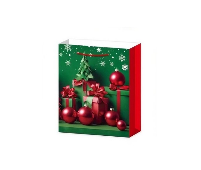 Set 6 Pungi Cadou, Flippy, Imprimeu Tematica Brad de Craciun, Model Random, din Hartie, Impachetare Usoara a Cadourilor, 18.5x22.5x8.5 cm, Multicolor Set 6 Pungi Cadou, Flippy, Imprimeu Tematica Brad de Craciun, Model Random, din Hartie, Impachetare Usoara a Cadourilor, 18.5x22.5x8.5 cm, Multicolor